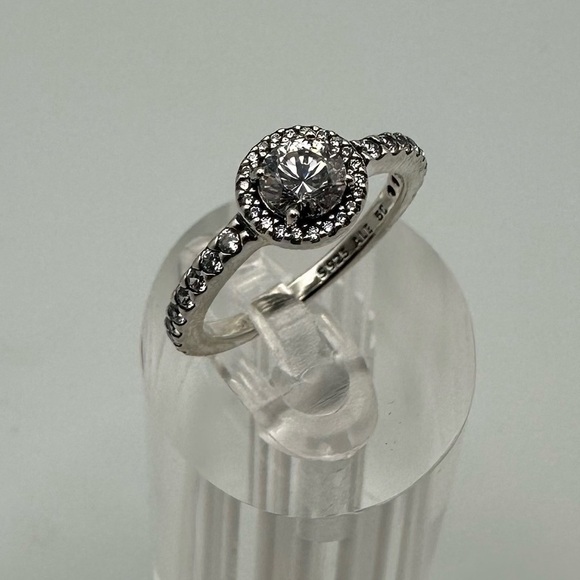 Pandora Classic Elegance Halo Ring – Sterling Silver 925 with Clear CZ – Size 50 - Picture 12 of 14